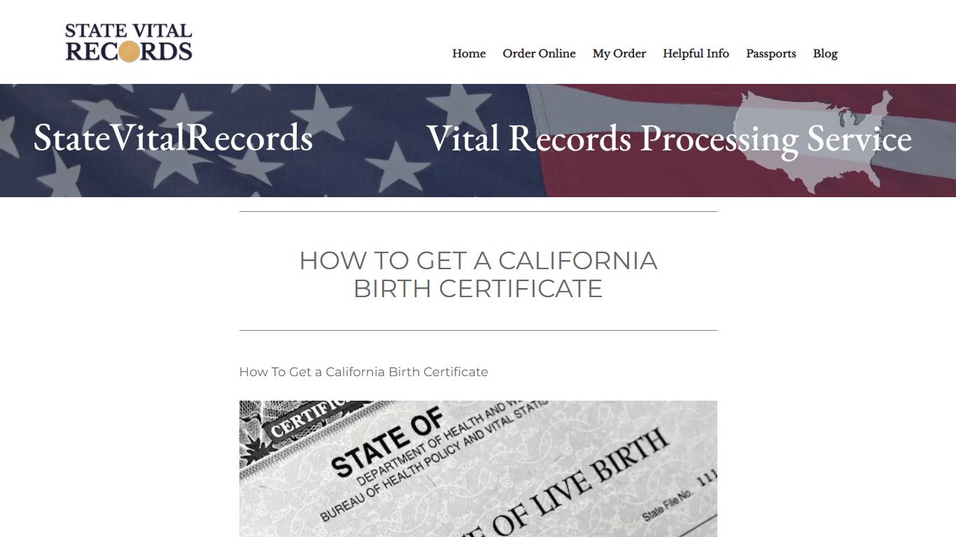 How To Get a California Birth Certificate | State Vital Records